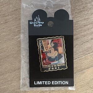 Disney Limited Edition Mickey Mouse Pin with Red and Blue Accents